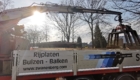 Kraanwagen met ochtendzonnetje 