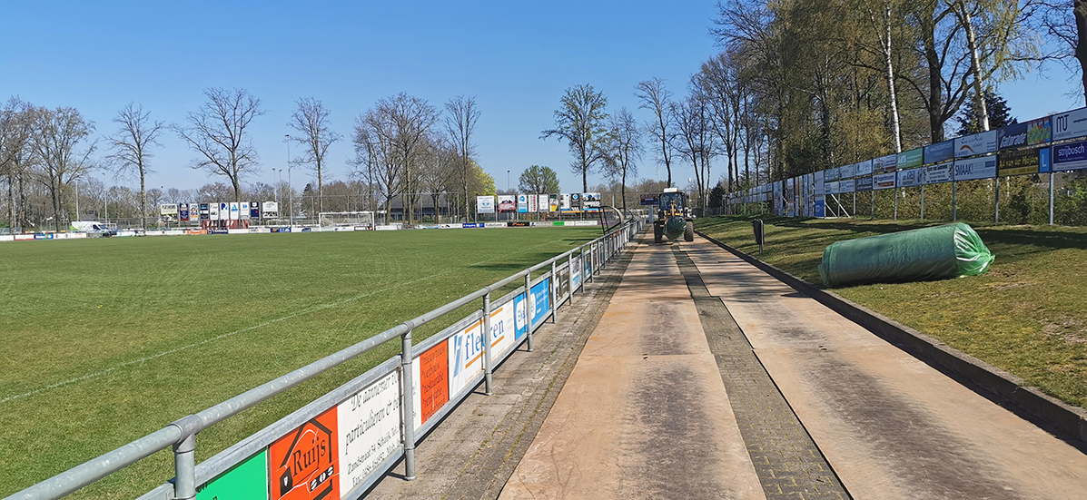 Tijdelijke weg aan rijplaten voor shovel
