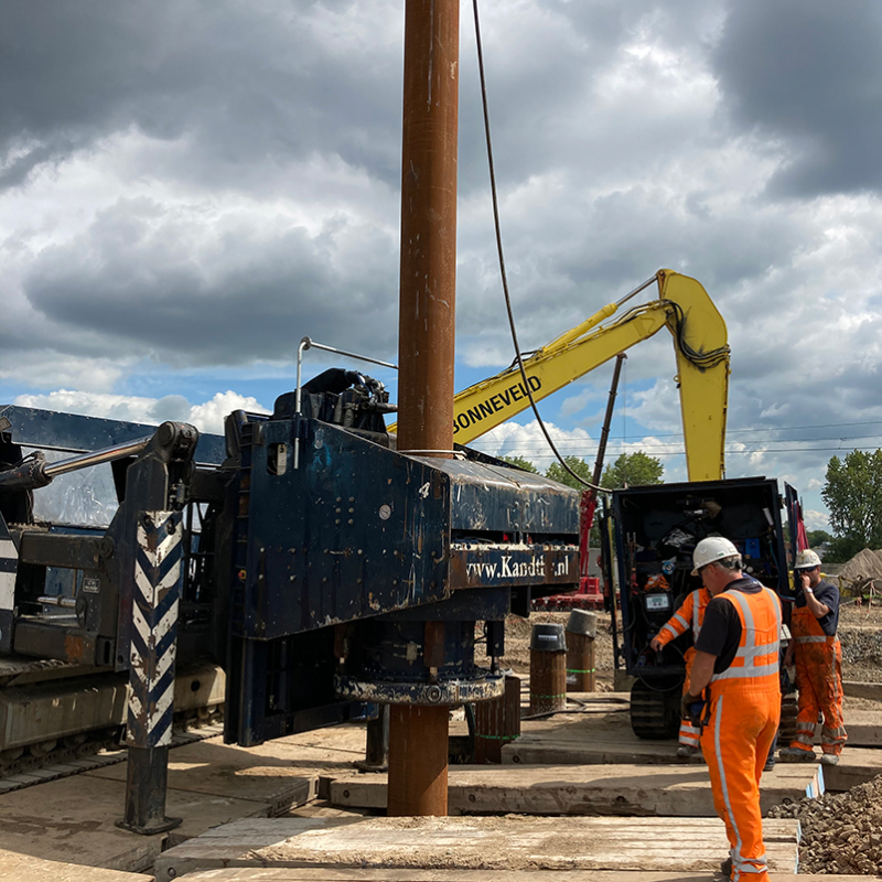 Draaipaal boren met machine Kandt